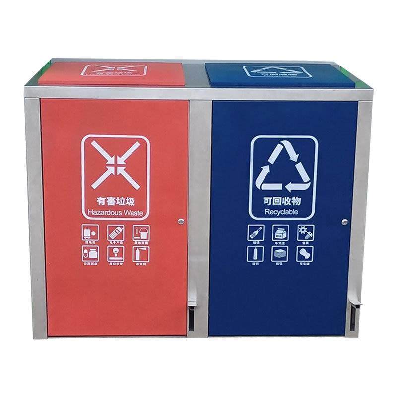 户外社区密闭式240升塑料内筒大容量脚踏式不锈钢分类垃圾桶罩子,淘宝优惠券,粉丝福利购,淘宝优惠卷