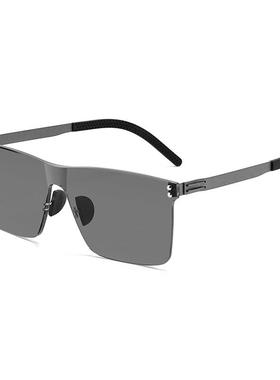 白天晚上夜视镜感光变色男士开车无边框钓鱼驾驶专用太阳眼镜