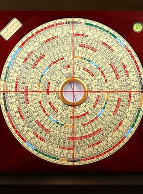 吉瑞堂正品新款罗盘高精度八寸红梨花木综合盘专业纯铜堪舆风水盘