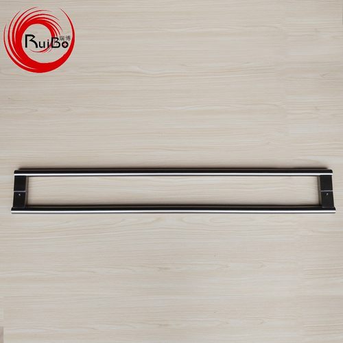 不锈钢拉手黑色加厚款304玻璃门有框门木门不锈钢推拉门把手哑黑 - 图2