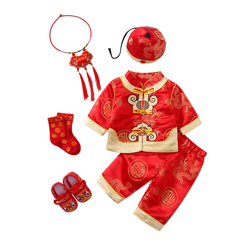 宝宝周岁礼服男唐装春秋婴儿满月服女童冬款百天抓周用品衣服套装,淘宝优惠券,粉丝福利购,淘宝优惠卷