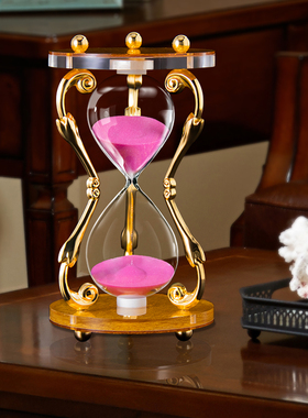 金属沙漏计时器30分钟欧式复古z高档创意礼物办公室家居装饰品摆