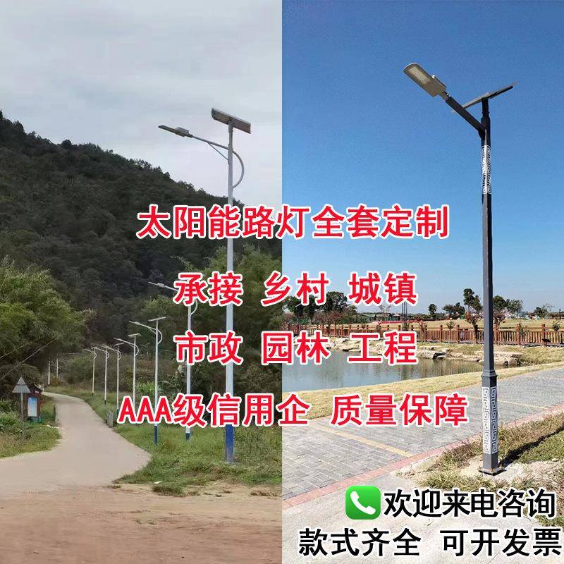 LED市电路灯6米户外防水市政道路照明高杆灯新农村单臂双臂路灯杆 - 图2