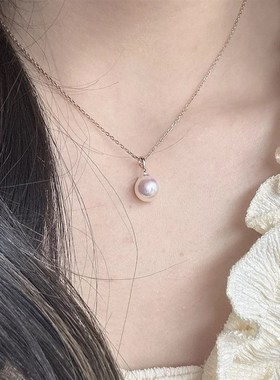 超高回头率炸眼可水洗温柔时髦年轻透亮经典一颗珍珠简约项链毛衣