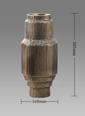 花瓶2021新款k工业风摆件金属现代北欧简约样板房客厅个性软装饰