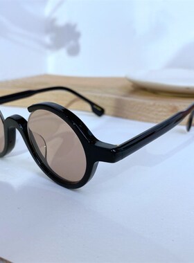 客订~复古眼镜板材小圆复古防晒墨镜太阳眼镜男Z女夏季国风
