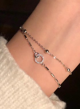 莫比乌斯环999纯银手链女轻奢小众 精致2024年新款爆款送女友闺蜜