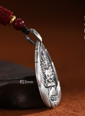 十二生肖守护神999纯银本命佛吊坠男女士款2024本命龙年项链挂坠