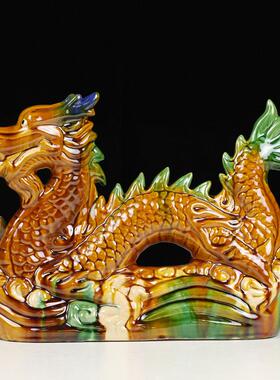 陶瓷龙摆件十二生肖辰龙青龙奇门四害巽宫辰空亡填实补缺角吉祥物