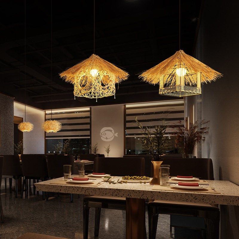 个性草帽灯复古藤编吊灯怀旧艺术灯罩仿古灯民宿饭店竹编灯具,淘宝优惠券,粉丝福利购,淘宝优惠卷