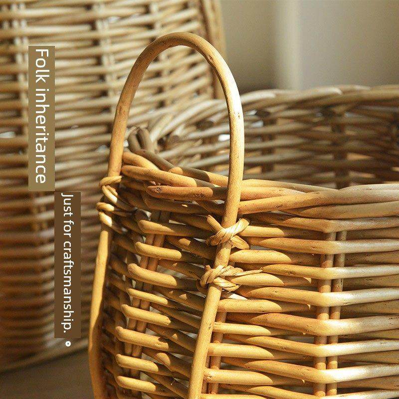 覆古藤花篮花盆手工柳条编织室内大花盆落地阳台花园绿色植物装饰,淘宝优惠券,粉丝福利购,淘宝优惠卷