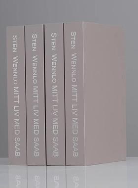 简约款黑白灰假书装饰摆件办公区样板间道具模型办公室书柜仿真书