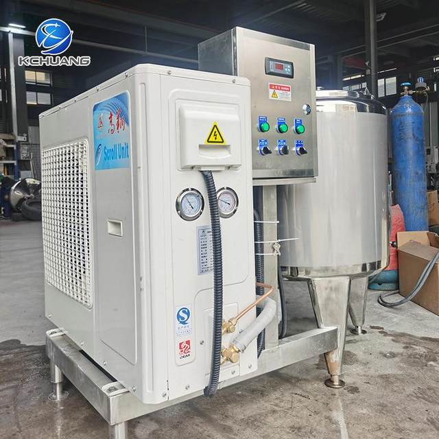 Dairy milk cooling tank Direct-cooled food and beverage frosting refrigeration tank Vertical fresh storage and transportation milk tank