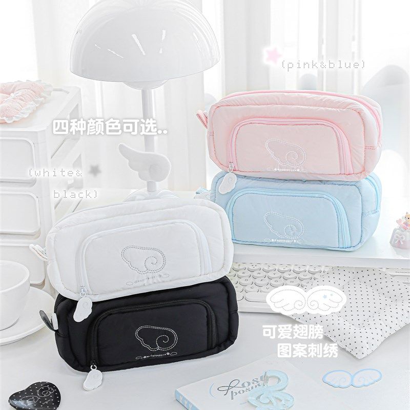 Rosy量osy柔设笔袋高颜值inDs风文约袋女孩学生简具大容P初 - 图3
