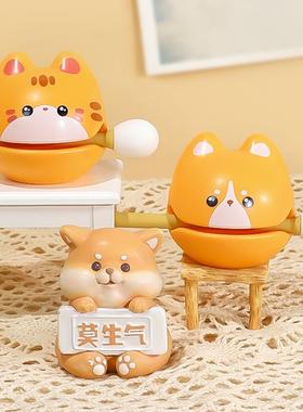 莫生气解压木鱼小摆件情绪稳定桌面办公室工位装饰生日新年小礼物