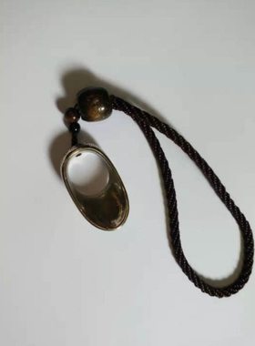 射箭扳指铜银色护指蒙古射法坡型扳指通用男大拇指扳指民族风饰品