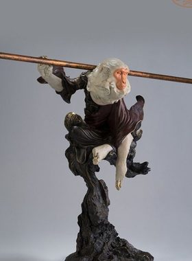 太铜 铜摆件《空猿》家居饰品艺术品 客厅桌面办公室装饰礼品