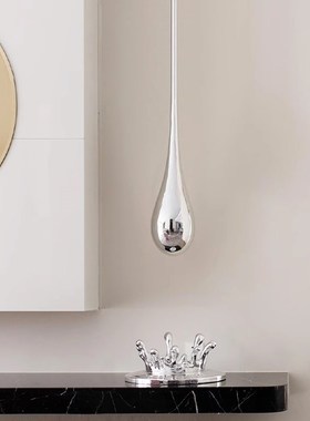 酒店售楼处样板间商场会所吊装水滴挂饰轻奢高档入户玄关水花摆件