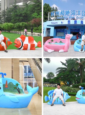 户外卡通动物雕塑坐凳玻璃钢恐龙座椅景区公园幼儿园景观装饰摆件