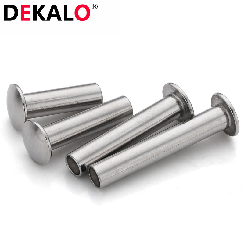 304不锈钢扁头半空心铆钉扁圆头中空心铆钉M1.5M1.7M2MS2.5M3.5-M - 图1