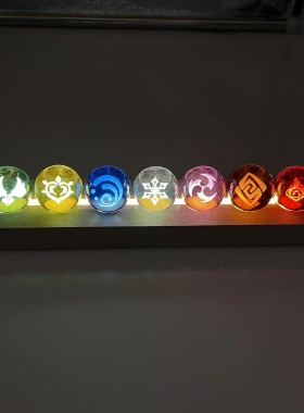 原神玻璃球小夜灯元素周边3D内雕