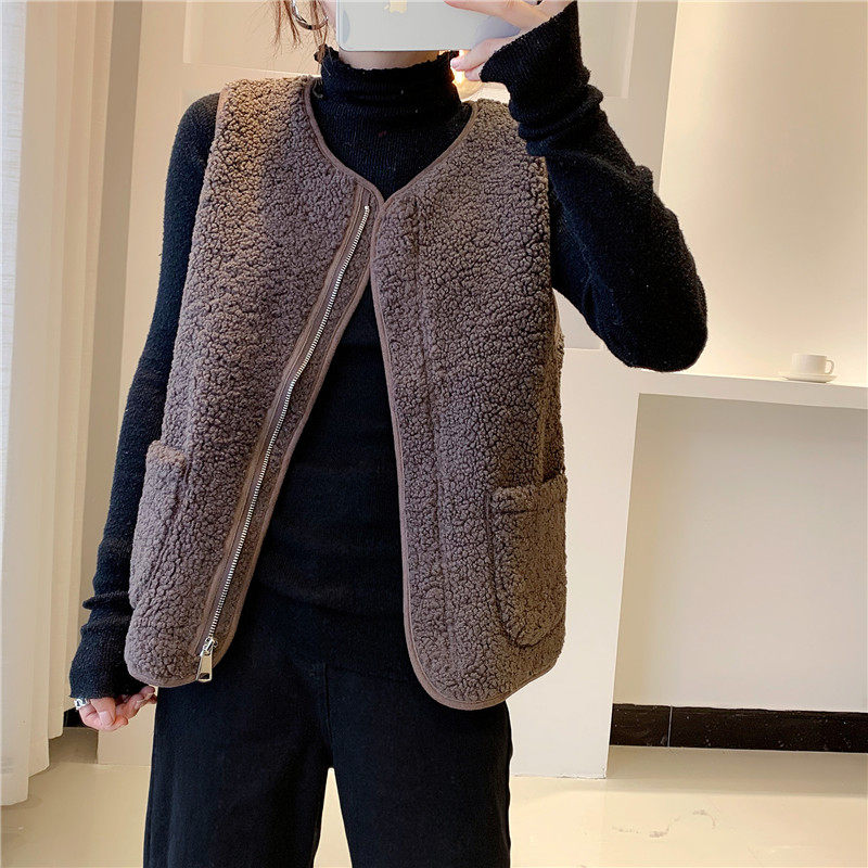 【3色可选】皮毛一羊羔绒马甲