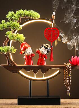 创意结婚礼物送新人闺蜜朋友婚房间喜庆台灯装饰摆饰桌面高档礼品