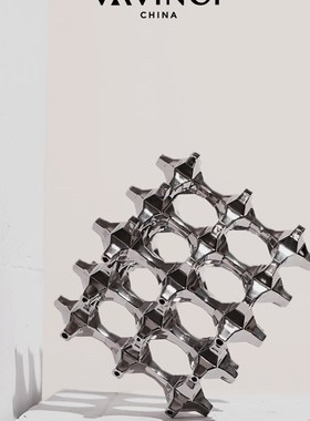 梵其陶瓷魔方摆件简约现代几何桌面摆设样板间玄关客厅电视柜软装