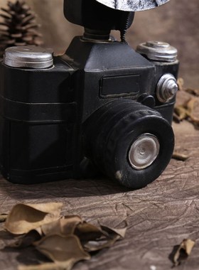 复古风树脂摆件酒吧x服装店装饰品老式照相机