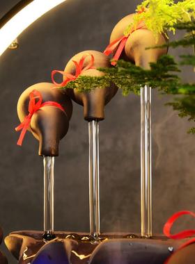 创意中式客厅招财悬壶循环流水摆件开业乔迁新居礼品搬新家房礼物