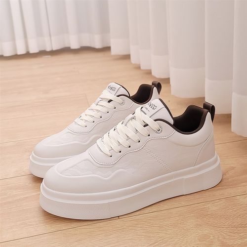 男鞋老爹鞋新款韩版小白鞋潮流百搭厚底男士防滑运动板鞋休闲鞋 - 图0