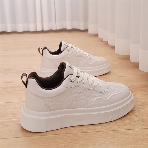 男鞋老爹鞋新款韩版小白鞋潮流百搭厚底男士防滑运动板鞋休闲鞋 - 图2