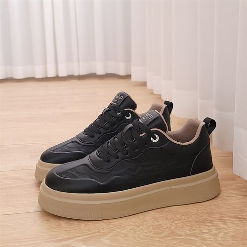 男鞋老爹鞋新款韩版小白鞋潮流百搭厚底男士防滑运动板鞋休闲鞋 - 图1