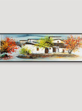 新中式客厅装饰画j横版沙发背景墙挂画水墨禅意书房办公室茶室壁