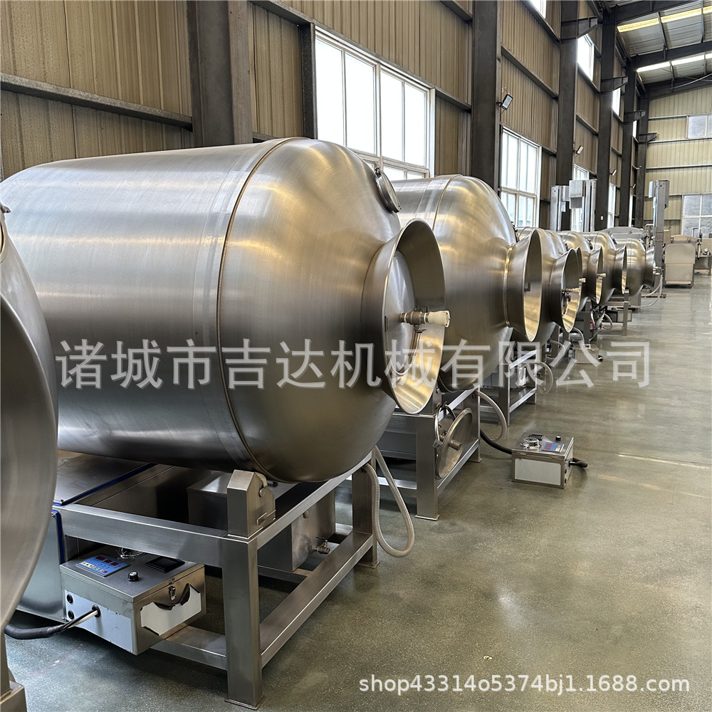 自动出料300型鸡鸭鹅真空滚揉机 变频调速无骨鸡爪呼吸式滚揉机 - 图1