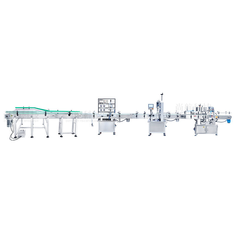 ZONESUN 4头升降式液体灌装旋盖双面贴标机 理瓶输送机液体包装线,淘宝优惠券,粉丝福利购,淘宝优惠卷