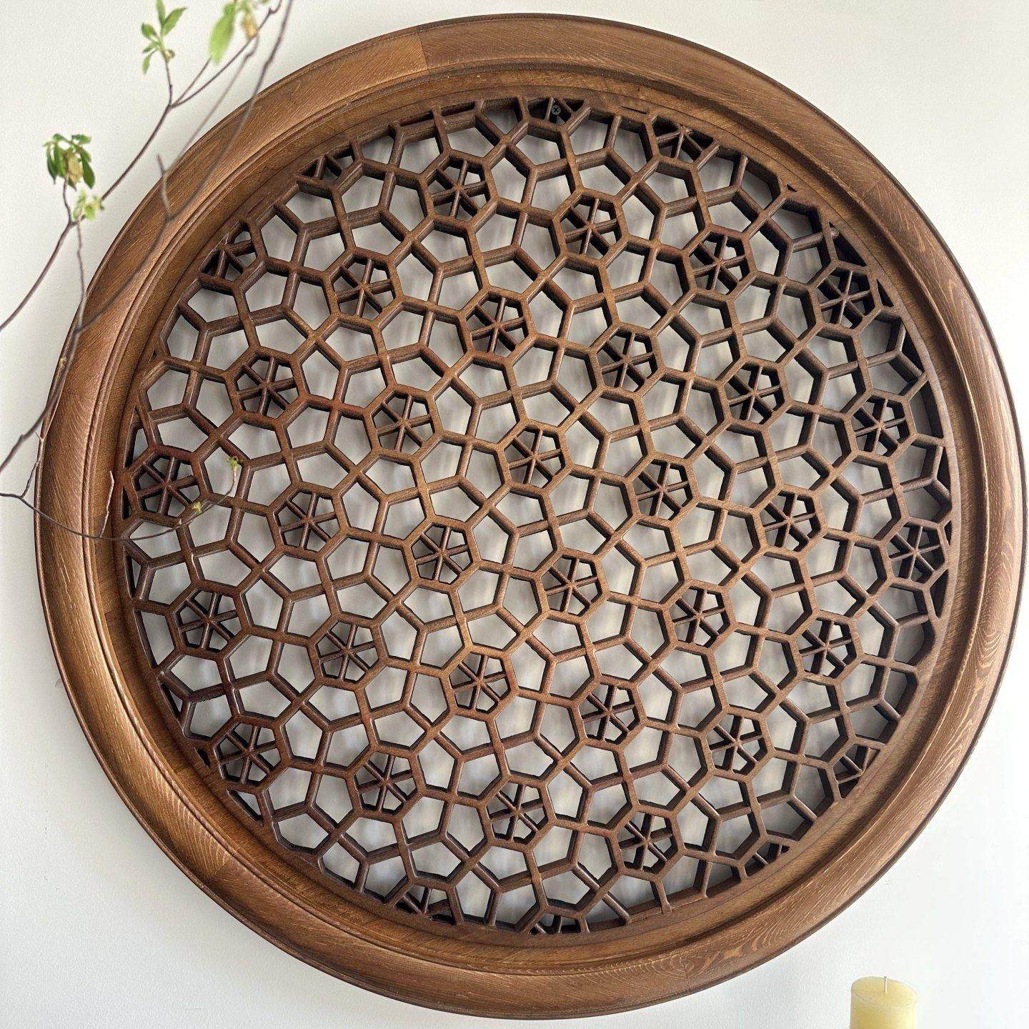 米字格圆窗复古花窗中式实木花格香樟木东阳木雕仿古做旧挂件摆件,淘宝优惠券,粉丝福利购,淘宝优惠卷