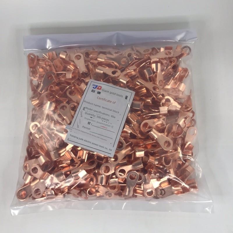开鼻Ot-80A铜线鼻铜连接器线耳铜端子座500工厂标准B级薄铜 - 图1