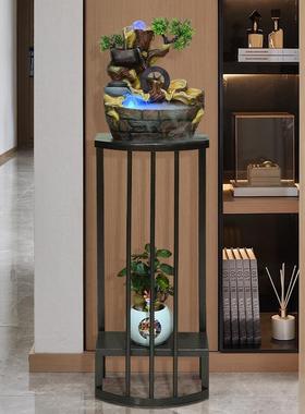 风水轮假山流水生财山水高山水车循环水办公室客厅装饰摆件景观小