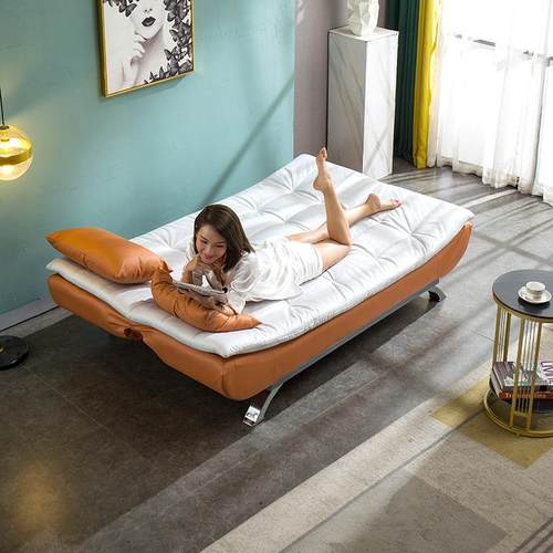 小户型免洗科技布沙发床客厅卧室多功能可折叠三人位两用布艺沙发 - 图1