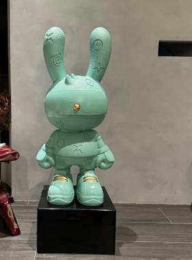 德国网红皮革纹理兔子时尚饰品无障碍豪华乔居礼物客厅电视柜入口