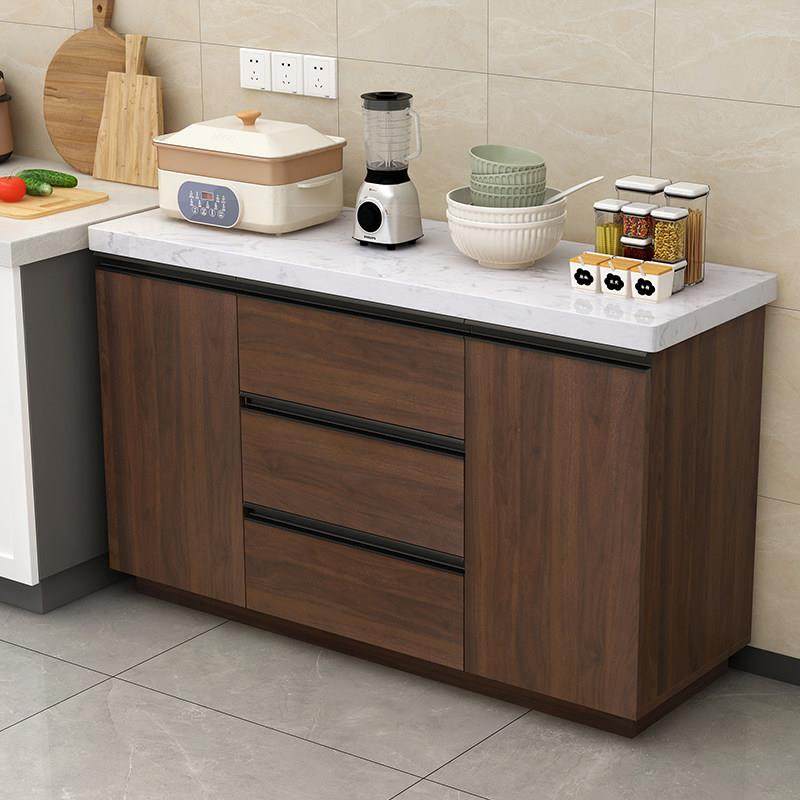 大理石餐柜厨房靠墙置物柜整体橱柜窄边桌灶台柜子收纳柜收纳中岛,淘宝优惠券,粉丝福利购,淘宝优惠卷