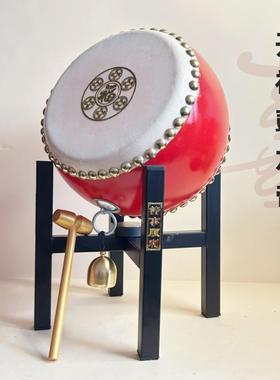 百福六帝鼓客厅桌面玄关风水摆饰家居纳福乔迁装饰品开 业礼物