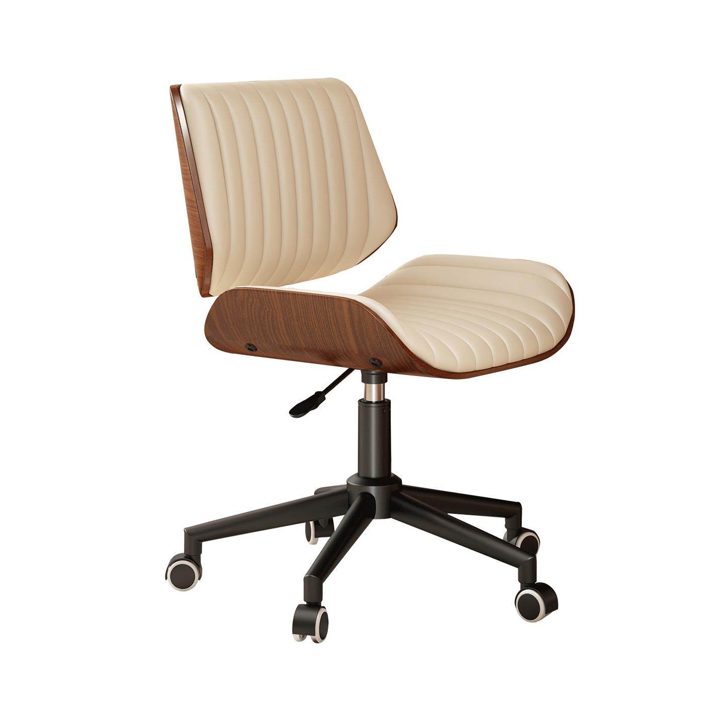 轻奢办公椅子家用实木电脑椅小户型书房久坐舒适升降旋转真皮座椅,淘宝优惠券,粉丝福利购,淘宝优惠卷