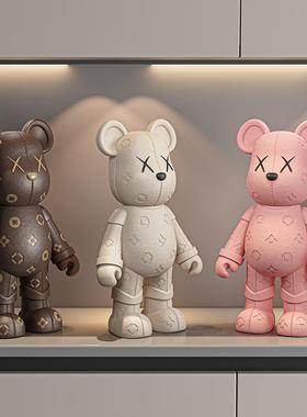 轻奢暴力熊客厅电视柜摆件高端大气上档次展示柜摆设乔迁新居礼物