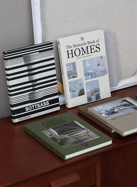 觅屿/精装布面装饰书英文内页仿真书客厅茶几摆件边柜隔板架布置