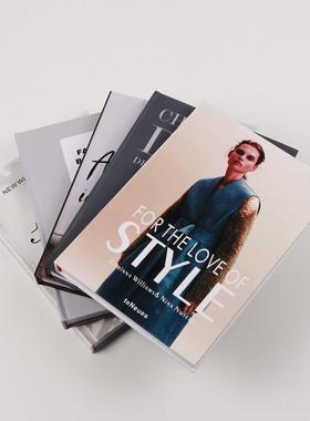 软装硬壳英文真书样板房书中号杂志创意彷真装饰书可翻页书籍摆件