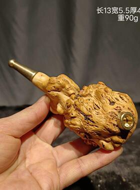 云南黑果木树瘤实木烟斗个性把玩可循环过滤型烟嘴文玩中细烟可用