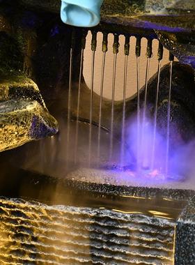 现代中式大型落地假山流水喷泉摆件客厅招财装饰乔迁新居礼品布置