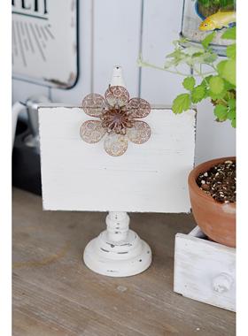 众擎花园杂货装饰摆件木质桌面摆件照片夹子相框